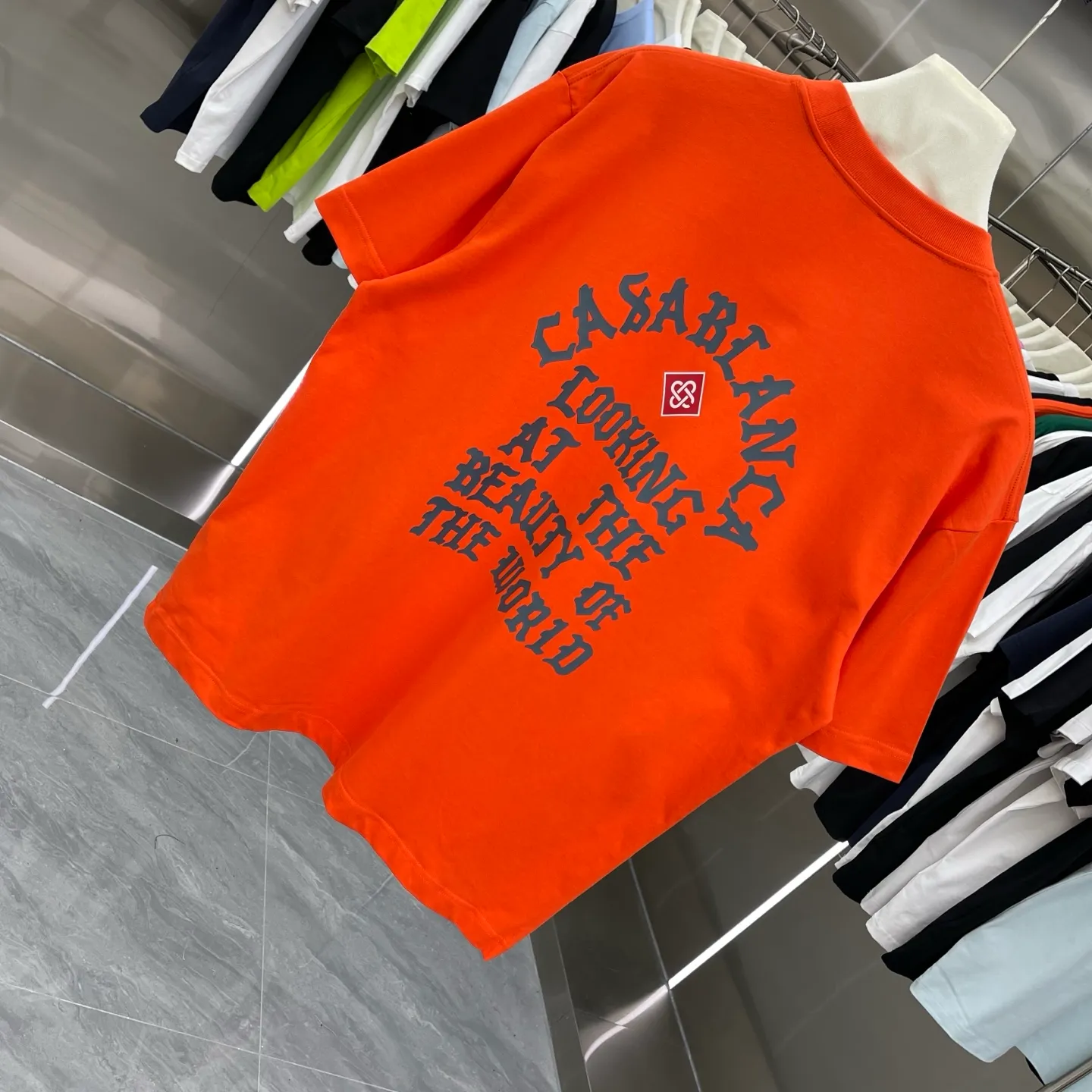 New Arrival Casablanca Classic Series T ～ ， ， 。 ， Classic ， In Stock ！ ：White Black Pink Orange （5 ） Size：S M L XL XXL